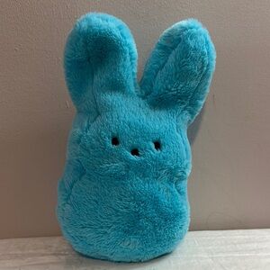 PEEPS Stuffed Animals & Plush Toy Hooded Blanket, Easter Bunny Blue 12”